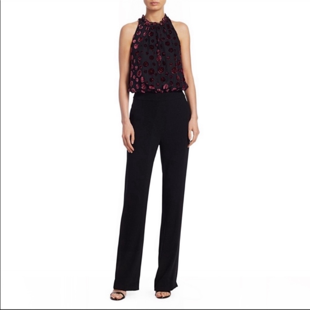 Ramy Brook Black Jumpsuit with Velvet Burnout